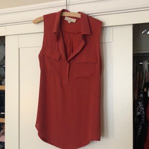 Loft rust colored blouse size m